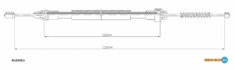 Трос, стояночная тормозная система ADRIAUTO 41.0230.1 (фото 1)