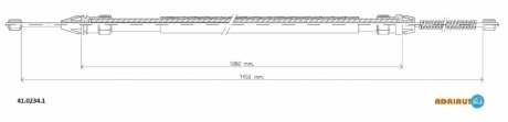 Трос, стояночная тормозная система ADRIAUTO 41.0234.1 (фото 1)