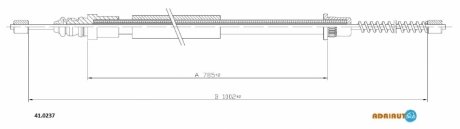 Трос ручного гальма ADRIAUTO 41.0237 (фото 1)