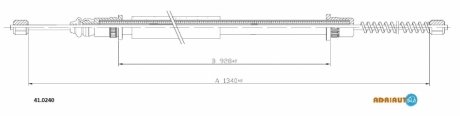Трос ручного гальма ADRIAUTO 41.0240 (фото 1)