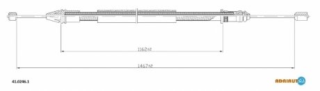 Трос, стояночная тормозная система ADRIAUTO 41.0246.1 (фото 1)