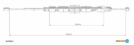 Трос, стояночная тормозная система ADRIAUTO 41.0254.1 (фото 1)