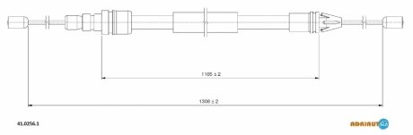 Трос зупиночних гальм ADRIAUTO 41.0256.1 (фото 1)