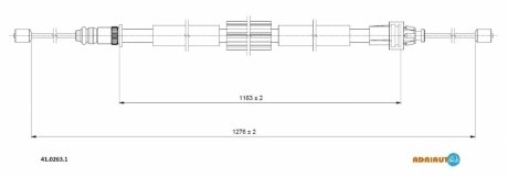 Трос зупиночних гальм ADRIAUTO 41.0263.1 (фото 1)