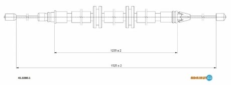 Трос зупиночних гальм ADRIAUTO 41.0280.1 (фото 1)