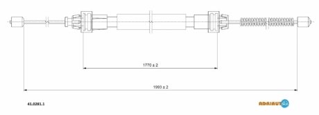 Трос зупиночних гальм ADRIAUTO 41.0281.1 (фото 1)