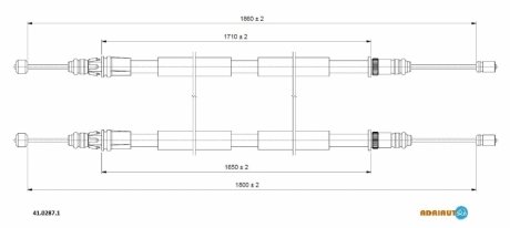 Трос зупиночних гальм ADRIAUTO 41.0287.1 (фото 1)