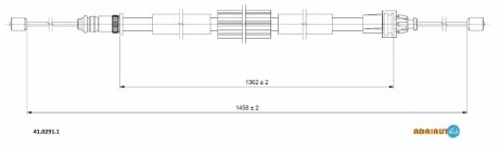Трос зупиночних гальм ADRIAUTO 41.0291.1 (фото 1)
