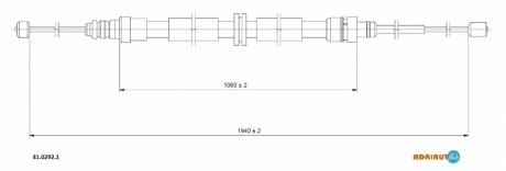 Трос зупиночних гальм ADRIAUTO 41.0292.1 (фото 1)