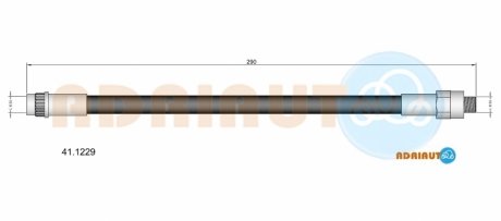 RENAULT шланг гальмів. задн.R25 -92 ADRIAUTO 41.1229 (фото 1)