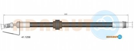 RENAULT шланг гальмівний передн. нижн. Master 98- ADRIAUTO 41.1258 (фото 1)