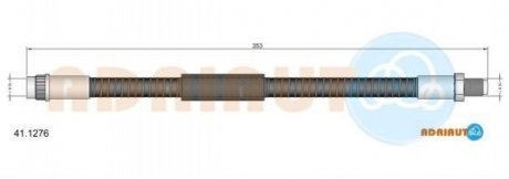 RENAULT шланг гальм.задн.Opel Movano, Master 98- ADRIAUTO 41.1276 (фото 1)