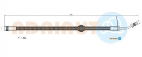 RENAULT шланг гальмівний передн. нижн. Master -06 ADRIAUTO 41.1282 (фото 1)