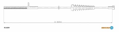 Трос ручного гальма ADRIAUTO 45.0209 (фото 1)
