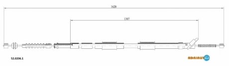 Трос зупиночних гальм ADRIAUTO 5202061 (фото 1)