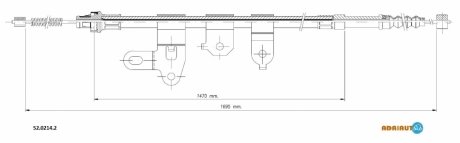 Трос, стояночная тормозная система ADRIAUTO 52.0214.2 (фото 1)