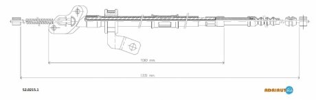 Трос, стояночная тормозная система ADRIAUTO 52.0215.1 (фото 1)