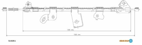 Трос, стояночная тормозная система ADRIAUTO 5202201 (фото 1)