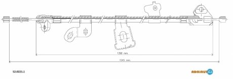 Трос, стояночная тормозная система ADRIAUTO 5202211 (фото 1)