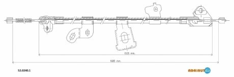 Трос, стояночная тормозная система ADRIAUTO 52.0240.1 (фото 1)