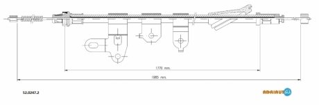 Трос зупиночних гальм ADRIAUTO 52.0247.2 (фото 1)