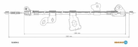 Трос, стояночная тормозная система ADRIAUTO 52.0254.1 (фото 1)