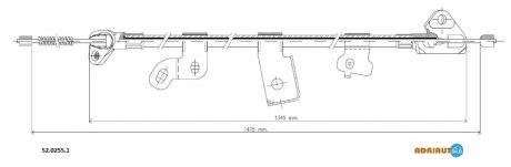 Трос, стояночная тормозная система ADRIAUTO 52.0255.1 (фото 1)