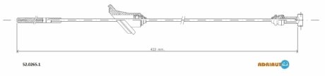 Трос, стояночная тормозная система ADRIAUTO 52.0265.1 (фото 1)