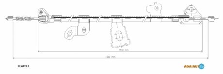 Трос, стояночная тормозная система ADRIAUTO 52.0278.1 (фото 1)