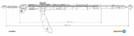 Трос, стояночная тормозная система ADRIAUTO 52.0280.1 (фото 1)