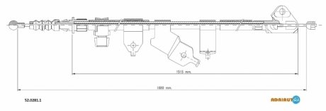 Трос зупиночних гальм ADRIAUTO 52.0281.1 (фото 1)