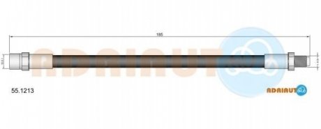 Шланг гальмівний гідравлічний ADRIAUTO 55.1213 (фото 1)