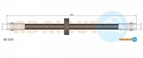 VW шланг гальмівний передній Passat 88- ADRIAUTO 55.1215 (фото 1)