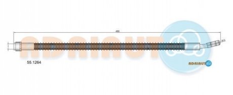 VW гальм.шланг задн.Touareg 02- ADRIAUTO 55.1264 (фото 1)