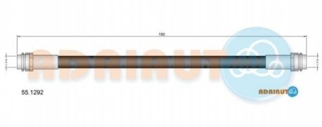 VW шланг гальм. задн. PHAETON 02- ADRIAUTO 55.1292 (фото 1)