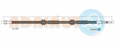 VW гальмівний шланг передній TOUAREG 02-, PORSCHE ADRIAUTO 55.1295 (фото 1)