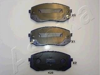 Колодки тормозные дисковые передние HYUNDAI ix55 ASHIKA 50-0K-K20 (фото 1)