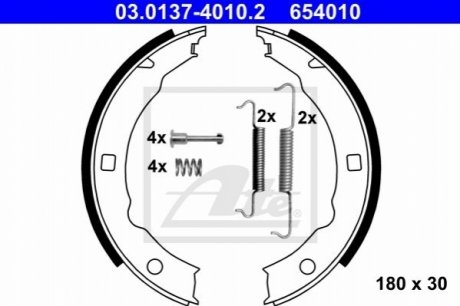 Гальмівні колодки, барабанні ATE 03.0137-4010.2 (фото 1)