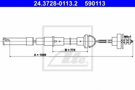 Трос зчеплення ATE 24372801132 (фото 1)