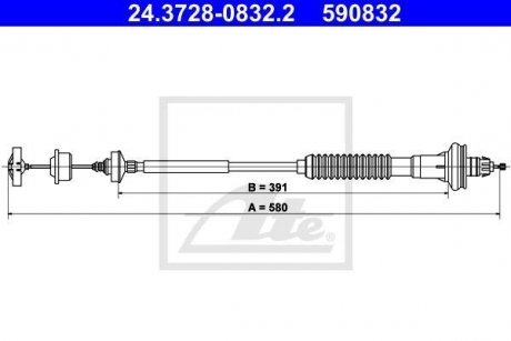 Трос сцепление ATE 24372808322 (фото 1)