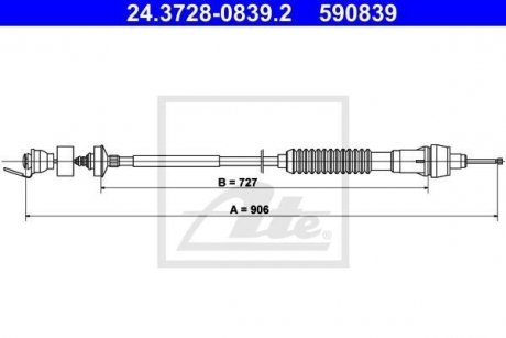 Трос сцепление ATE 24372808392 (фото 1)