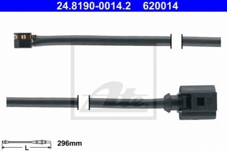 Датчик зносу гальмівних колодок(дискових) ATE 24.8190-0014.2 (фото 1)