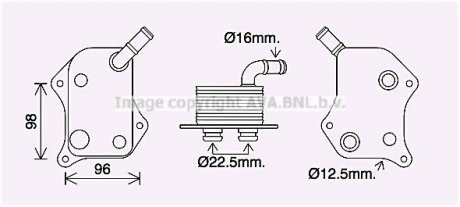 Радиатор масляный VW PASSAT (2001) 2.0 AVA COOLING AI3414 (фото 1)