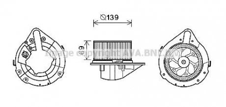 WENTYLATOR NAGRZ.AUDI 80/A4/PASSAT AVA COOLING AI8372 (фото 1)