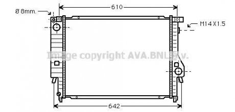 BMW Радиатор охолодження E30, E34 85- AVA COOLING BW2047 (фото 1)