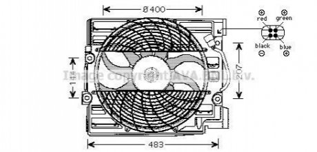 Вентилятор BMW (вир-во) AVA COOLING BW7509 (фото 1)