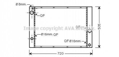 Радіатор охолодження BMW 5 E60-E61/7 E65-E66-E67-E68 (01-) AT (вир-во) AVA COOLING BWA2338 (фото 1)