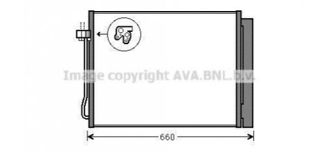 Радиатор кондиціонера BMW X5 E70 (07-) BW5377D (вир-во) AVA COOLING BWA5377D (фото 1)