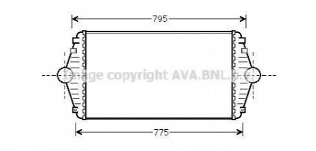 Интеркулер P806/EVASION/ULYSSE D 94- AVA COOLING CN4086 (фото 1)