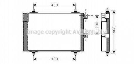 Радиатор кондиционера CITROEN BERLINGO/ PEUGEOT PARTNER AVA COOLING CNA5241D (фото 1)